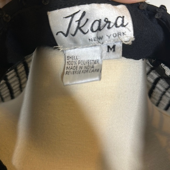 JKara Black Beaded Sequin Button Down Blouse - Picture 9 of 15